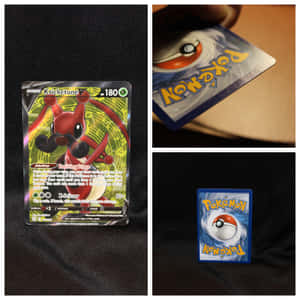 Caption: Kricketune Trading Card Collage - Collectible Pokemon Asset Wallpaper