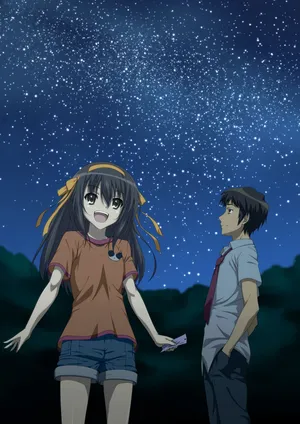 Caption: Kyon In Thoughtful Moments Wallpaper