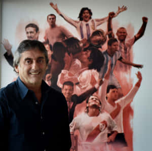 Caption: Legendary Football Icon - Enzo Francescoli In Action Wallpaper