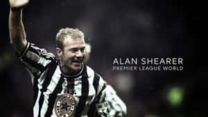 Caption: Legendary Football Star, Alan Shearer In His Premier League Glory Days. Wallpaper