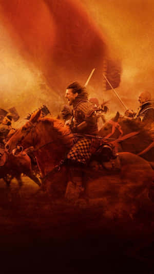 Caption: Lone Samurai In Battle Wallpaper