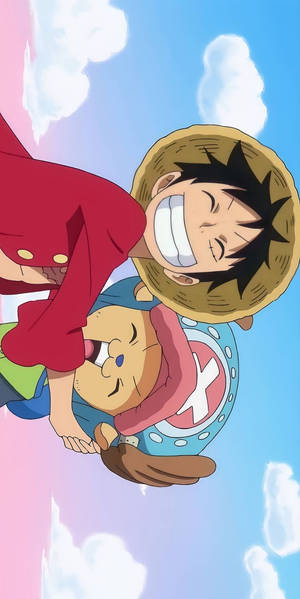 Caption: Luffy And Chopper From One Piece On Iphone Wallpaper