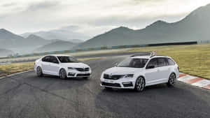 Caption: Luxurious Ride With Skoda Octavia Wallpaper