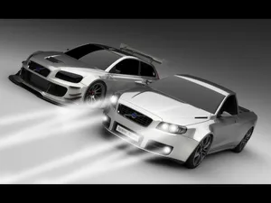 Caption: Luxurious Volvo V70 Cruising On A Highway Wallpaper