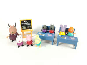 Caption: Madame Gazelle Teaching Peppa Pig And Friends Wallpaper
