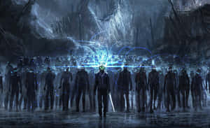 Caption: Magical Centaur In An Enchanted Forest Wallpaper