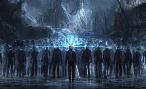 Caption: Magical Centaur In An Enchanted Forest Wallpaper