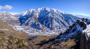 Caption: Magnificent View Of The Mount Aragats In Armenia Wallpaper