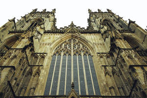 Caption: Magnificent View Of York Minster Cathedral At Dusk Wallpaper