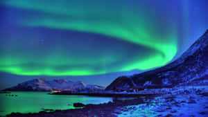 Caption: Majestic 4k Aurora Borealis Display Wallpaper