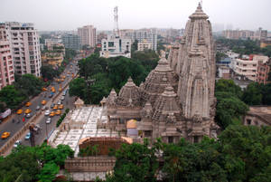 Caption: Majestic Birla Mandir In The Heart Of Kolkata Wallpaper