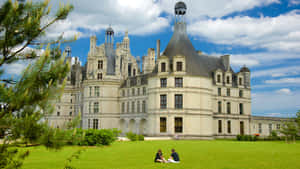 Caption: Majestic Chateau De Chambord, The Largest Castle In The Loire Valley Wallpaper