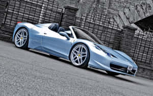 Caption: Majestic Ferrari 458 Spider In Full Glory Wallpaper