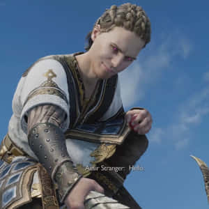 Caption: Majestic Heimdall Standing Watch In The Cosmos Wallpaper