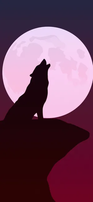 Caption: Majestic Minimalist Wolf Wallpaper