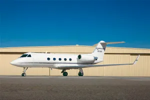 Caption: Majestic Private Jet Ready For Departure Wallpaper