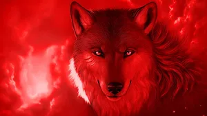 Caption: Majestic Red Wolf In The Wild Wallpaper
