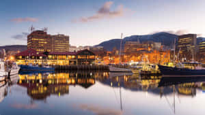 Caption: Majestic Scenery In Hobart, Australia Wallpaper