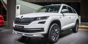 Caption: Majestic Skoda Kodiaq - A Fusion Of Power And Elegance Wallpaper