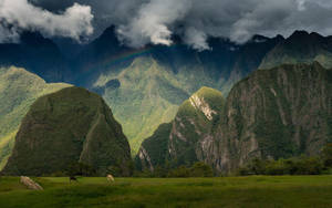 Caption: Majestic View Of Machu Picchu, Peru Wallpaper