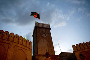 Caption: Majestic View Of The Arg, Presidential Palace In Kabul, Afghanistan Wallpaper