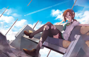 Caption: Mari Illustrious Makinami In Action Wallpaper