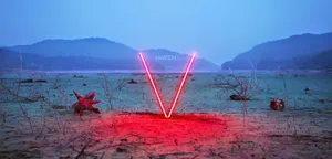 Caption: Maroon 5 V Album Cover Artwork Wallpaper