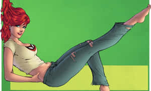 Caption: Mary Jane Enjoying A Walk In Nature Wallpaper