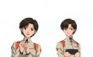 Caption: Maya Ibuki Posing In Nerv Uniform Wallpaper