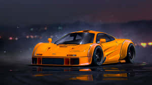 Caption: Mclaren F1 Speeding On The Track Wallpaper