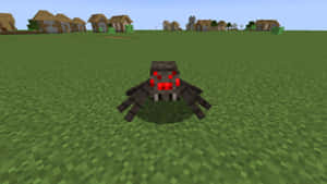 Caption: Menacing Minecraft Spider Wallpaper Wallpaper