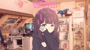 Caption: Menhera Chan - The Cute And Dark Mascot Wallpaper