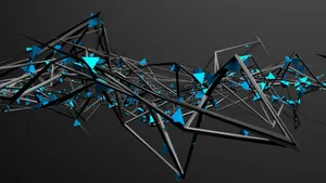 Caption: Mesmerizing 3d Abstract Artwork Wallpaper