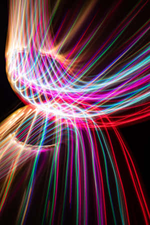 Caption: Mesmerizing Psychedelic Neon Lights Display Wallpaper