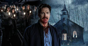 Caption: Michael Trucco, A Major Character In The Tv Series Midnight Mass Wallpaper