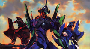 Caption: Mighty Eva Unit 01 Ready For Battle Wallpaper