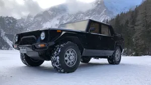 Caption: Mighty Lamborghini Lm002 Off-road Beast Wallpaper