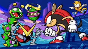 Caption: Mighty The Armadillo In Action Wallpaper