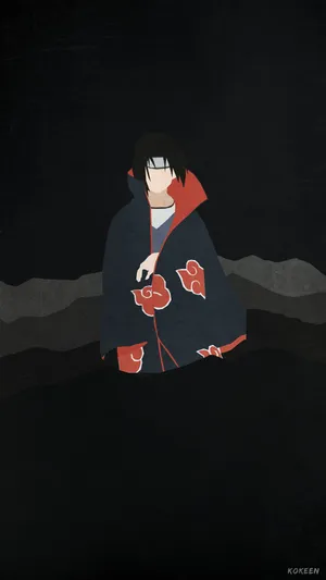 Caption: Minimalist Itachi Uchiha Phone Wallpaper Wallpaper