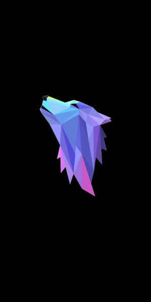 Caption: Minimalist Wolf Artwork Wallpaper