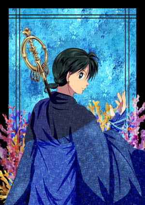 Caption: Miroku, The Spiritual Monk In Action Wallpaper