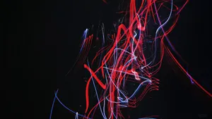 Caption: Modern Style 4k Stripe Wallpaper With Vibrant Color Gradients Wallpaper