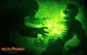 Caption: Mortal Kombat Reptile In Action Wallpaper