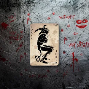 Caption: Mysterious Joker Card With Cool Artwork Wallpaper