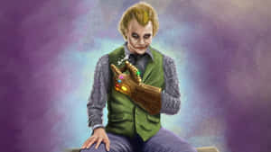 Caption: Mysterious Joker Painting In Vibrant Colors Wallpaper