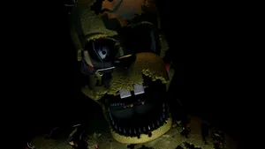 Caption: Mysterious Scraptrap Creature In A Vintage Backdrop Wallpaper