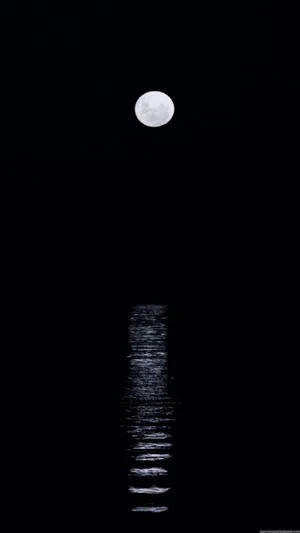 Caption: Mystical Full Moon In Dark Sky Wallpaper