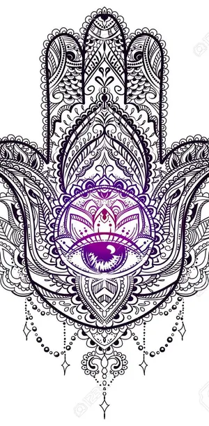 Caption: Mystical Hamsa Hand Wallpaper Wallpaper