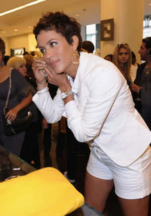 Caption: Nicole Ari Parker Radiant Smile Wallpaper