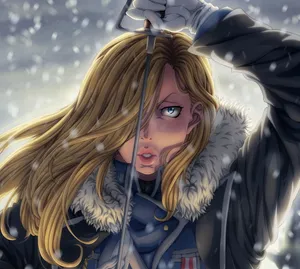 Caption: Olivier Mira Armstrong – Powerful And Fearless Leader Wallpaper